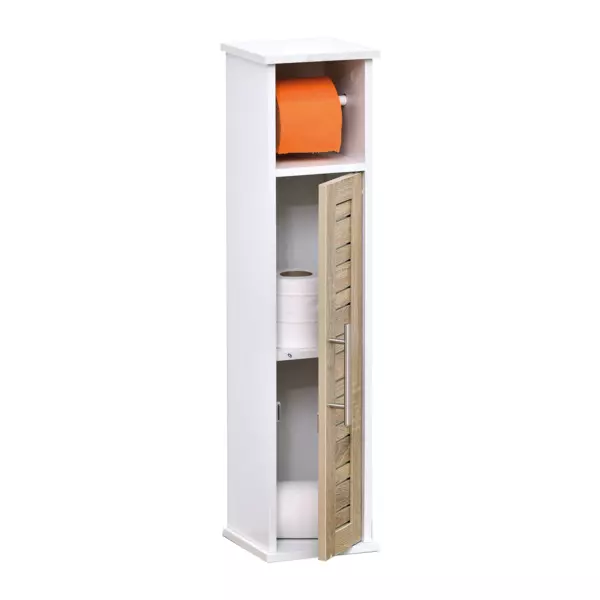 Meuble d�rouleur papier toilette avec r�serve (H75 cm) Stockholm Blanc