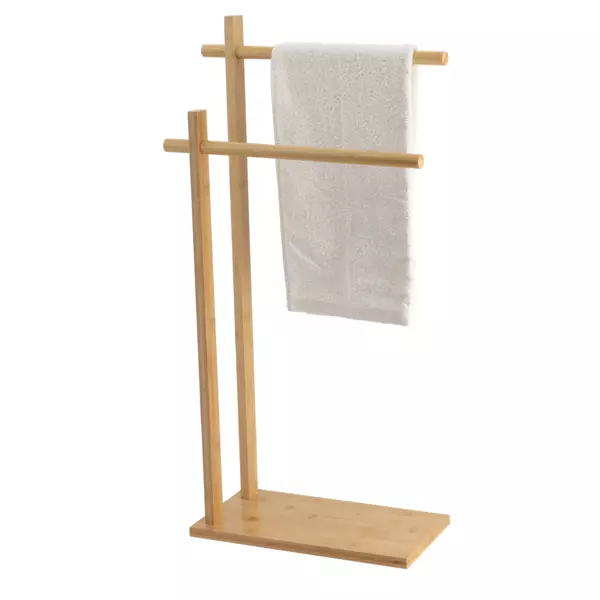 Porte serviette 2 barres bambou (H86 cm) Anako Naturel