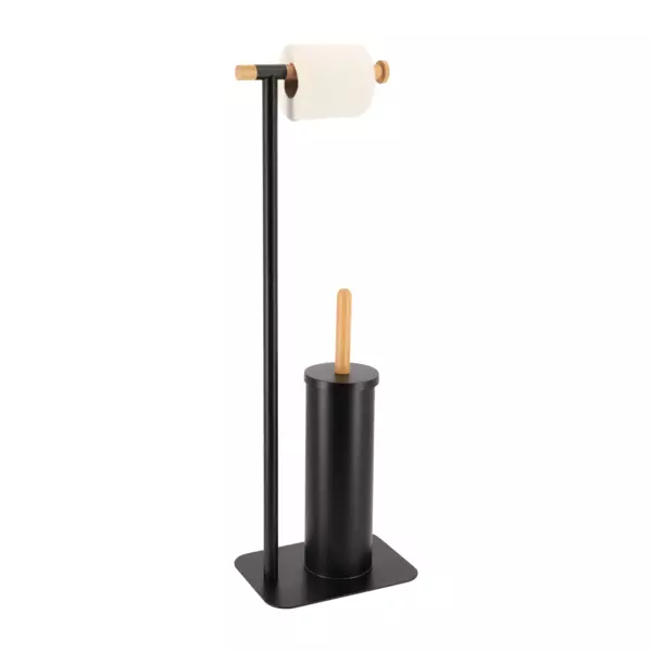 Brosse et d�rouleur papier toilette Bambou Noir