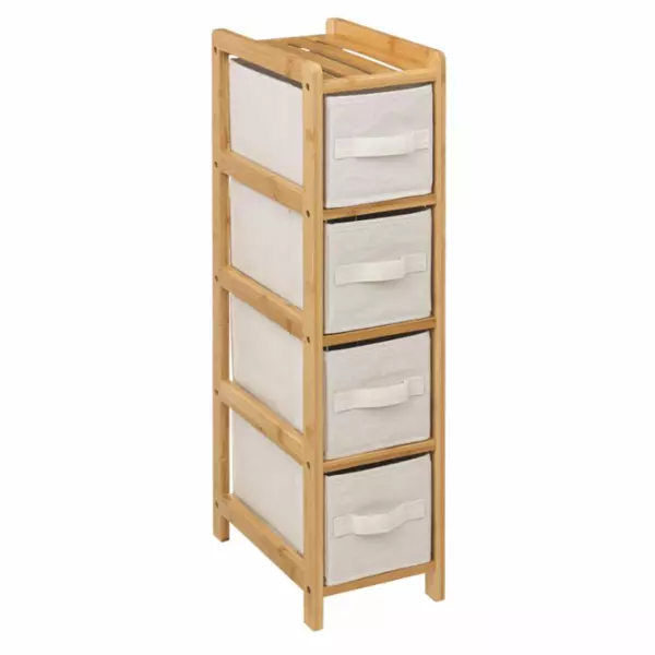 Opberkast met manden 4 niveaus Tidy box Bruin