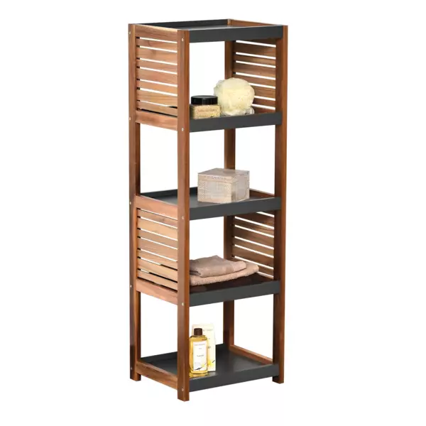 Meuble rangement 5 �tag�res (36 x H108 cm) El�ment Acacia