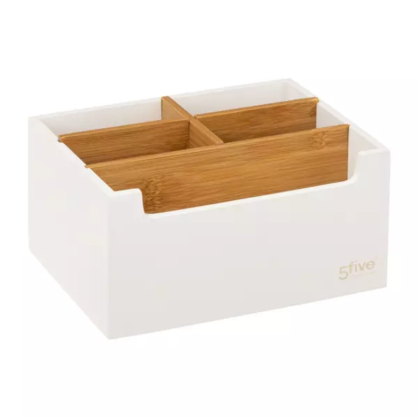 Organisateur de maquillage 5 compartiments Natureo Blanc