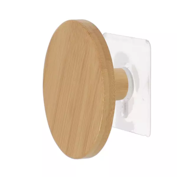 Perchero adhesivo (D8,5 cm) easy Chic Natural