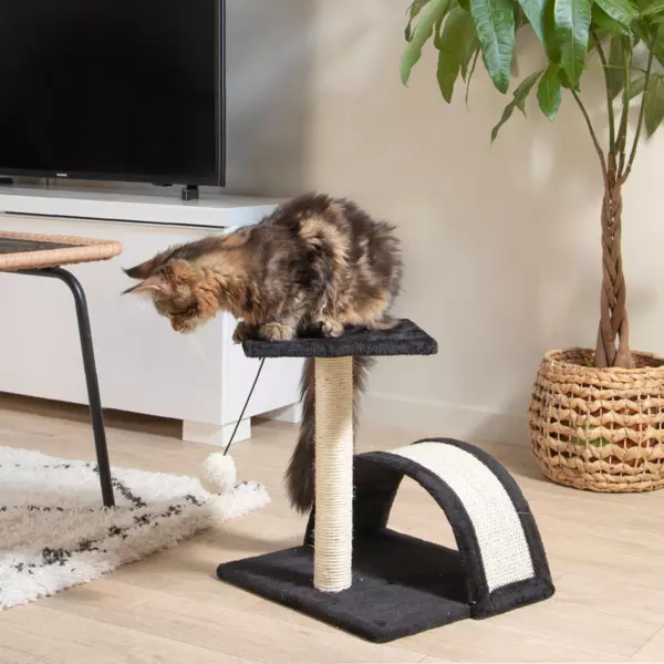 Arbre � chat avec jouet et tunnel Anthracite