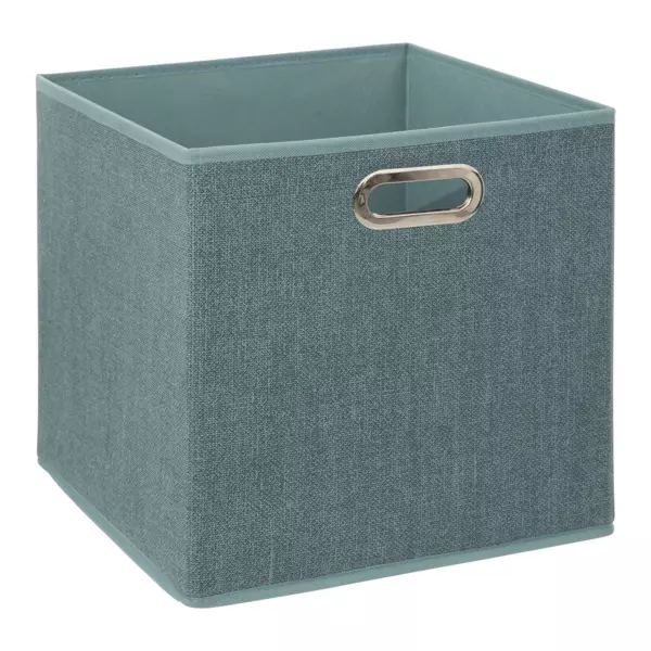 Opbergbox (31 x 31 cm) Helena Gemeleerd petrol blauw