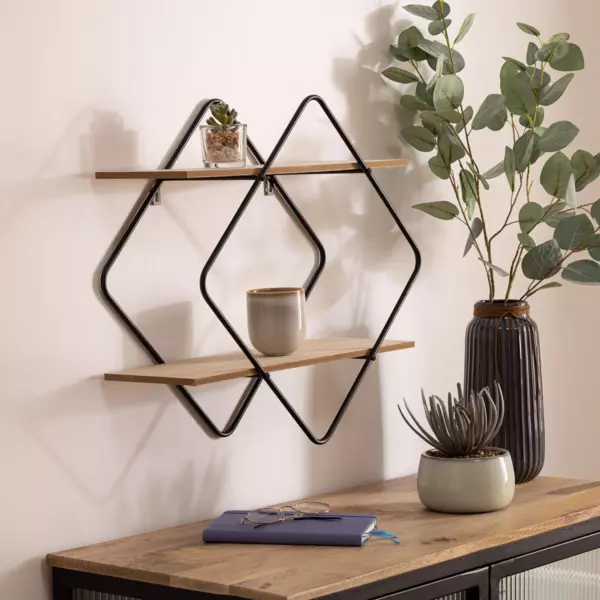 Estante de pared 2 niveles Nena Negro