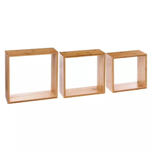 Juego de 3 estantes Fixy Bamboo Cubos