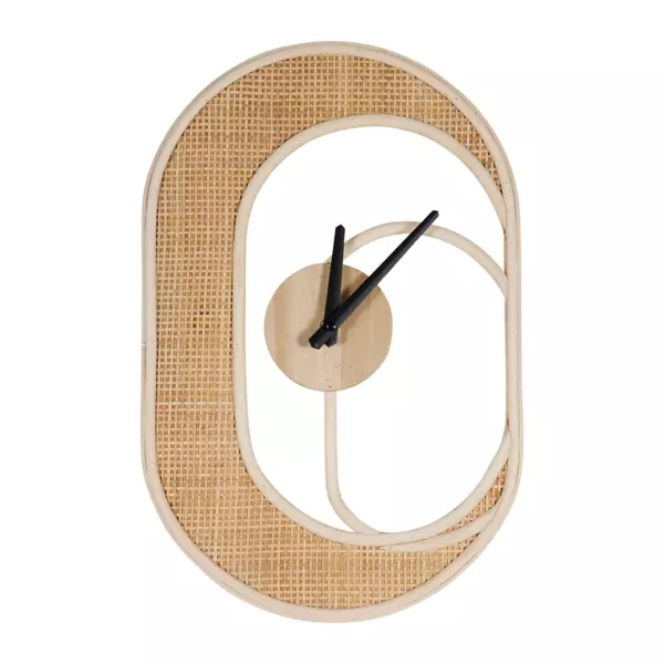 Reloj de pared en rat�n  Luna Beige