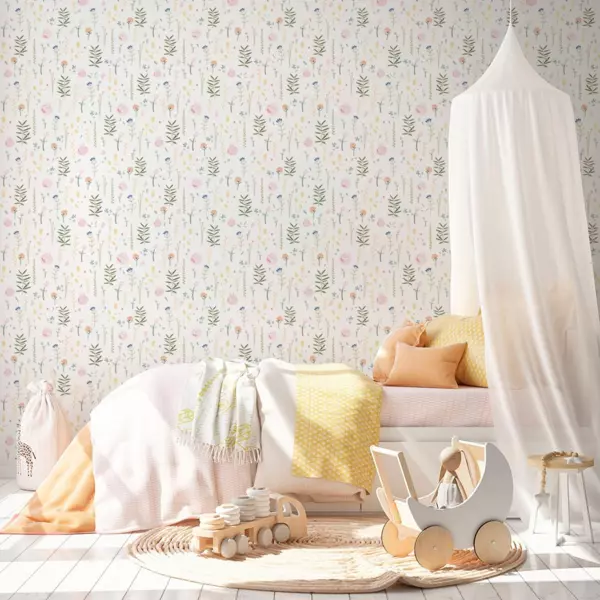 Papel pintado adhesivo (130 x 260 cm) Primavera Multicolor