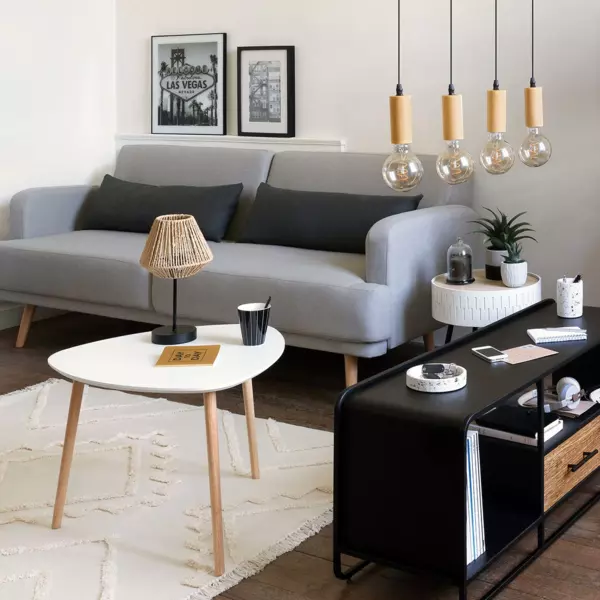 Beistelltisch Mileo Polygone Wei�
