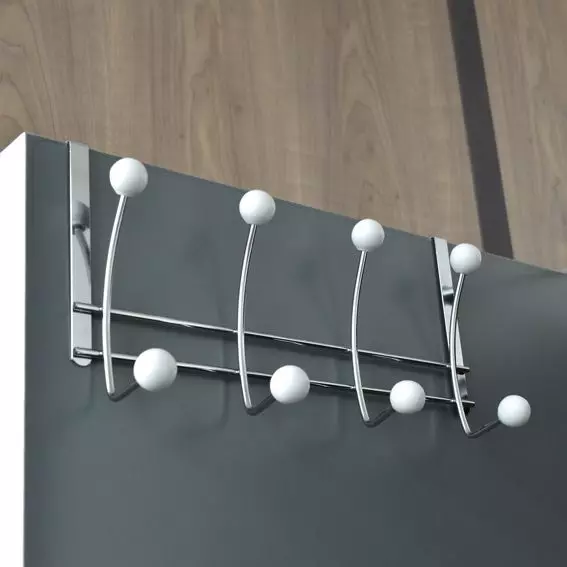 T�rgarderobe mit 8 Haken Wei�