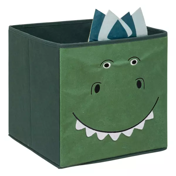 Panier de rangement enfant (29 x 29 cm) Dino Vert
