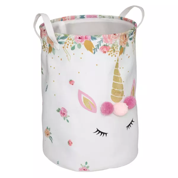 Panier � jouets enfant (35 x 50 cm) Licorne Rose