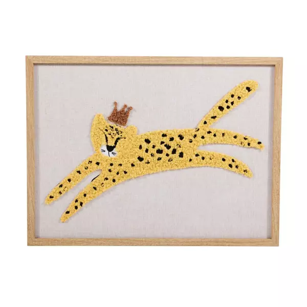 Toile murale enfant (30 x 40 cm) Gu�pard Jaune