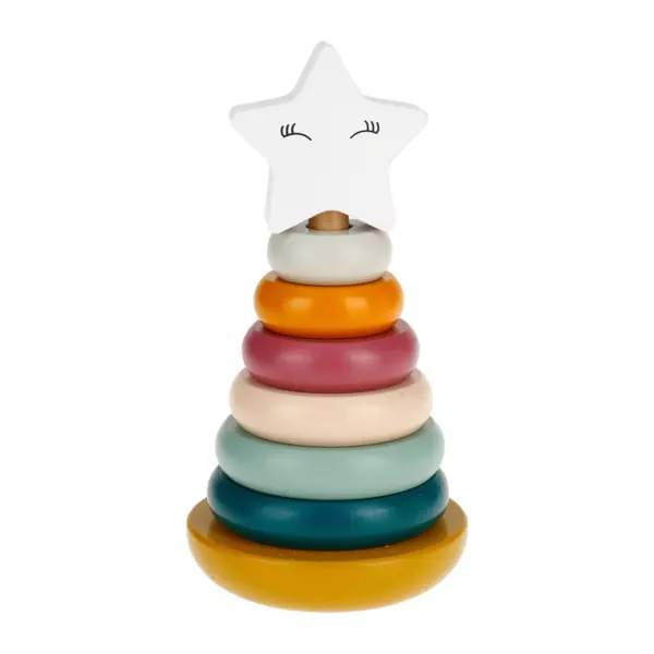 Pir�mide apilable en madera Stella Multicolor