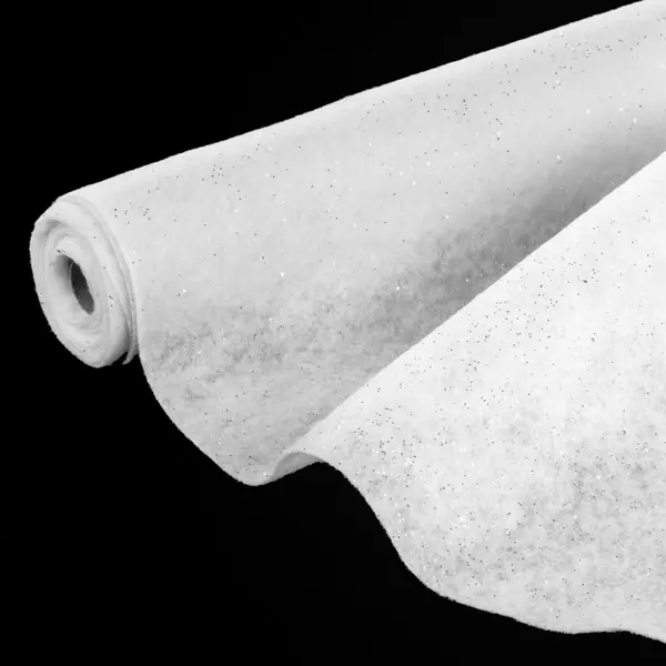 Rektangul�rt sne-t�ppe (300 x 30 cm) Hvidt med glimmer