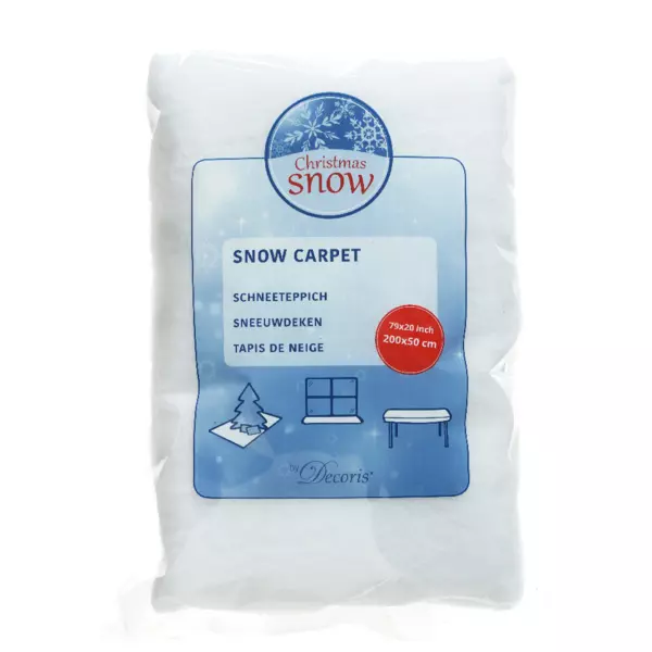 Tapis de neige rectangulaire (200 x 50 cm) Blanc