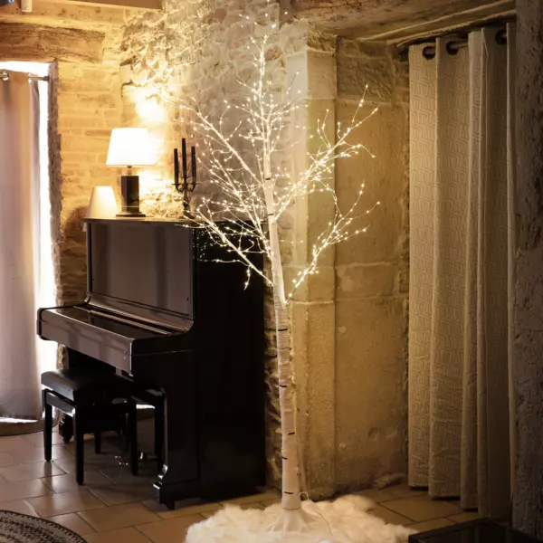 Arbre lumineux 750 LED (H220 cm) Bouleau Lumina Blanc chaud