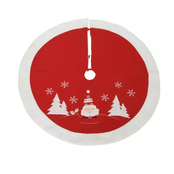Tappeto per albero rotondo (89 cm) Babbo Natale