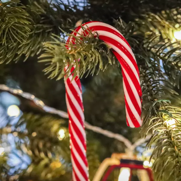 Candy cane om op te hangen  groot Rood
