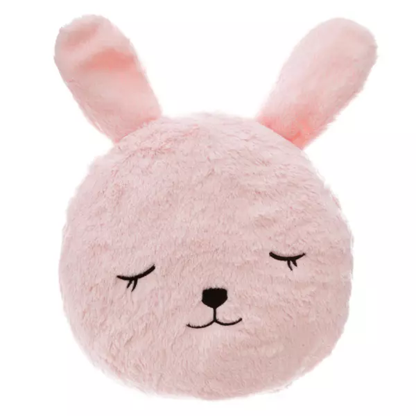 Kunstfell-Kissen Hase Rosa