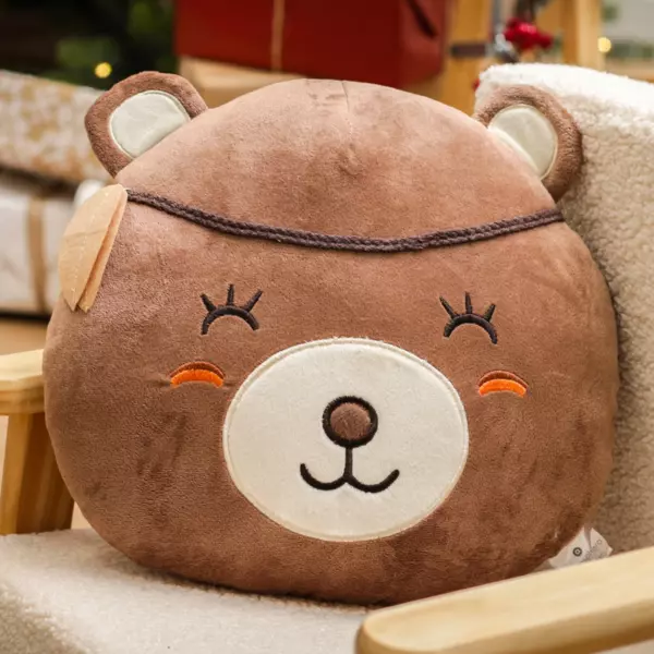 Coussin enfant (27 x 30 cm) T�te d'Ours Marron