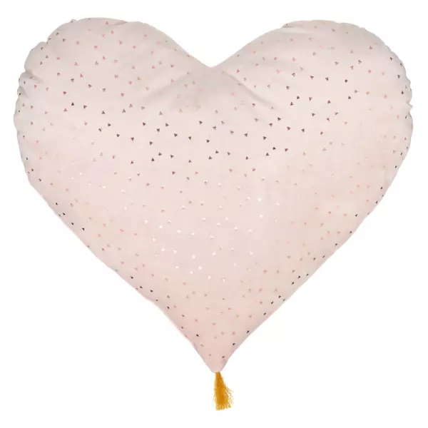 Coussin enfant c�ur (40 x 45 cm) Polie Rose