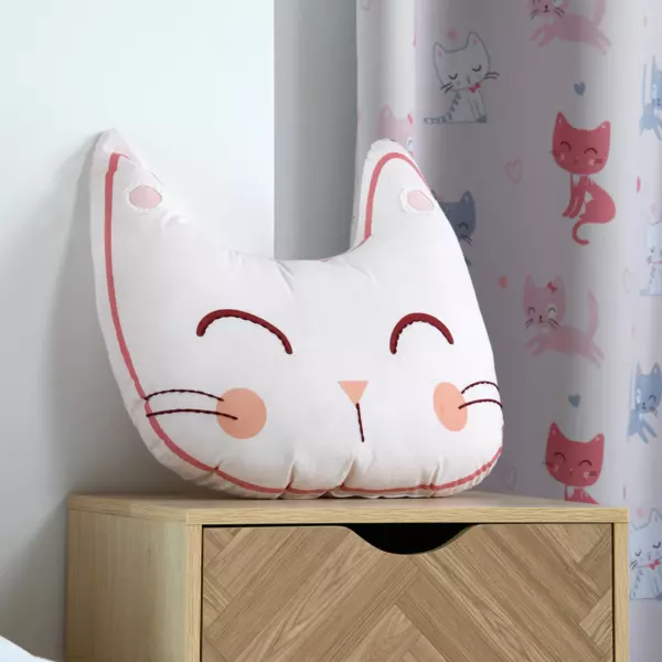 Coj�n gatito ni�o (40 cm) Zoeline Rosa