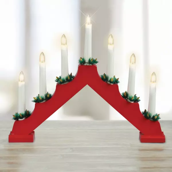 Candelabro luminoso Minuteur Rojo