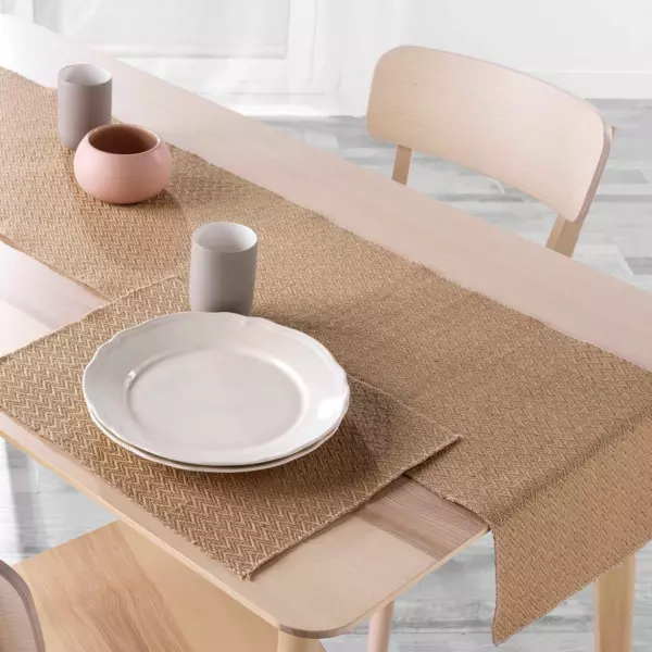Bordl�ber i jute (140 x 35 cm) Modalie Beige