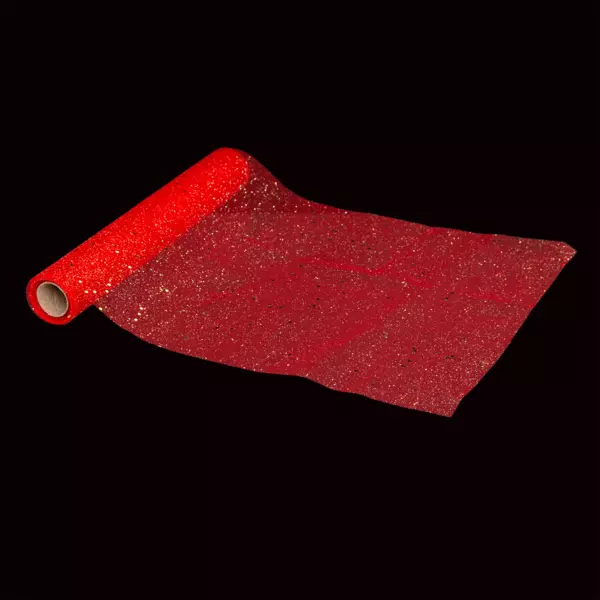 Chemin de table No�l (500 x 28 cm) Paillettes Rouge