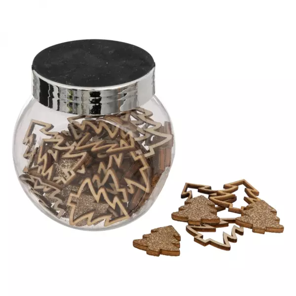 Conjunto de decoraciones para dispersar Petits sapins Oro