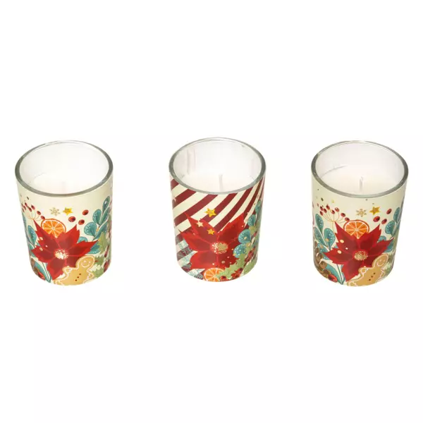 Lot de 3 photophores Flora Multicolore