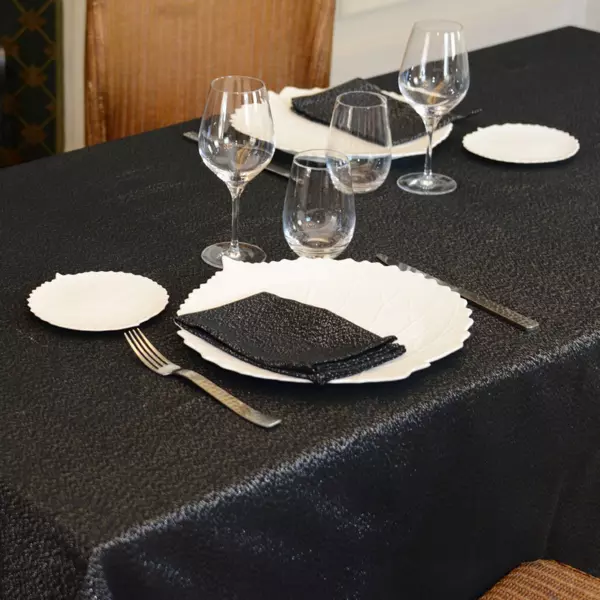 Tischdecke rechteckig (L240 cm) Etincelle Schwarz