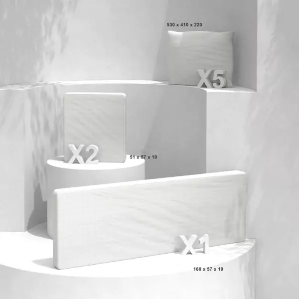 Ersatzpolster f�r Lounge-Set Calvi 5-Sitzer - Wei�