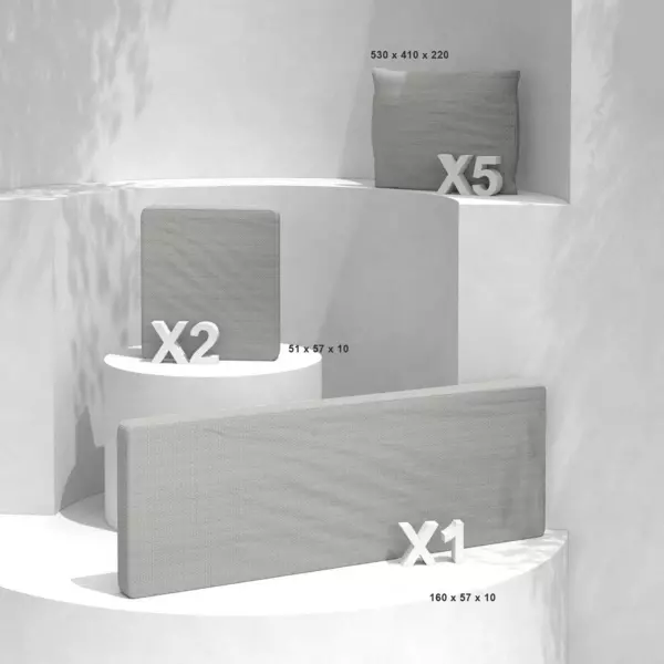 Cojines de reemplazo para el conjunto de jard�n Calvi 5 personas - Topo