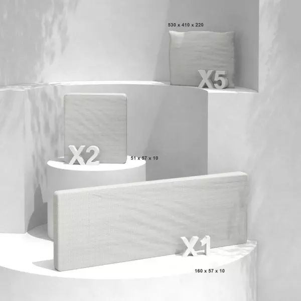 Housses de coussin de remplacement pour salon de jardin Calvi 5 places - Beige