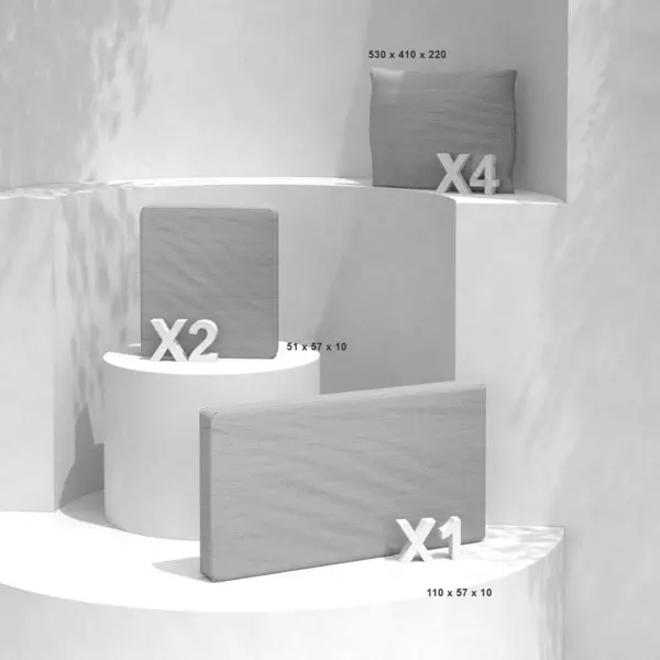 Ersatzkissenbez�ge f�r Lounge-Set Calvi 4-Sitzer - Hellgrau