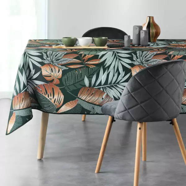 Rechteckige Tischdecke mit Fleckschutz (L240 cm) Alianor Khaki