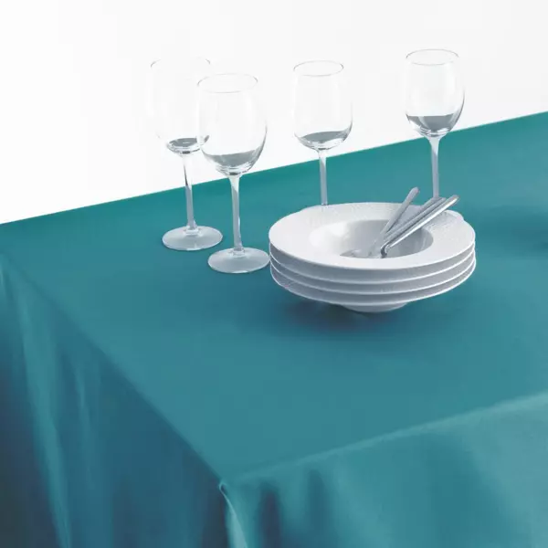 Tafelkleed vlekbestendig (L240 cm) Mina Eendblauw