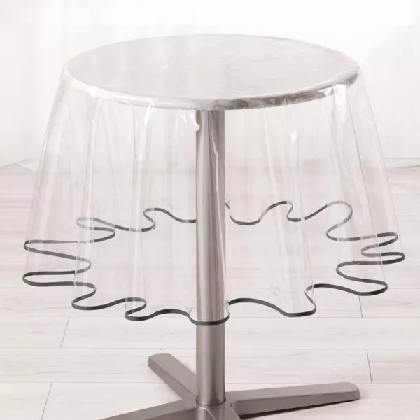 Tafelzeil rond transparant (D180 cm) Garden Antraciet