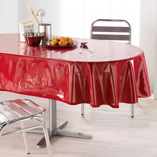 ANRO Tafelkleed, transparant, afwasbaar, doorzichtig, folie met zoom, zonder rand, 180 x 140 cm, 0,5 mm