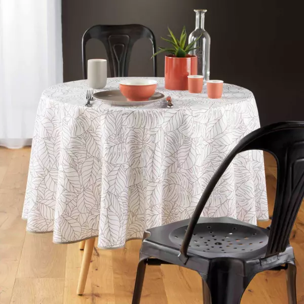 Tafelkleed rond vlekbestendig (D180 cm) Solea Wit
