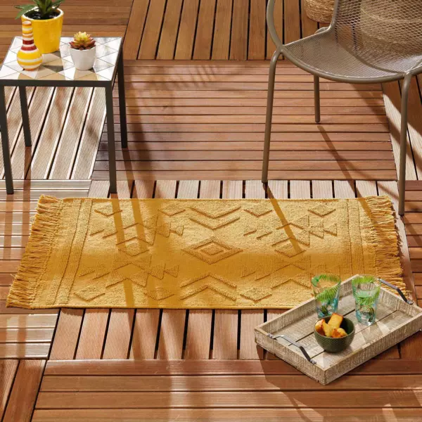 Alfombra en algod�n (90 cm) Cilaos Amarillo azafr�n
