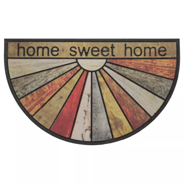 Tappeto d'ingresso mezzaluna gomma (45 x 75 cm) Home Multicolore