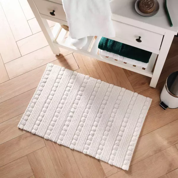 Alfombra de ba�o algod�n (80 cm) Cleonis Blanco