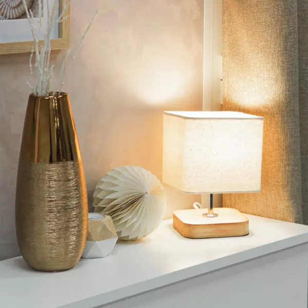 Lampe � poser bois (H21 cm) Toxey Ivoire