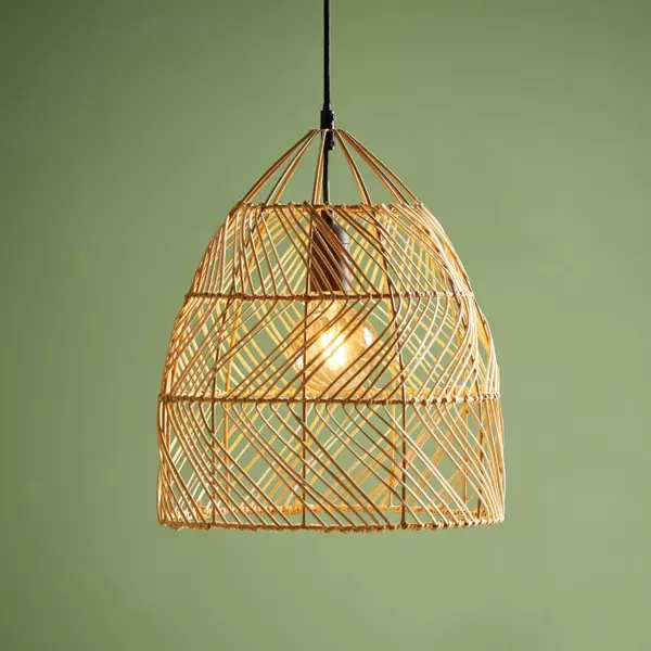 Suspension lumineuse bambou (D30 cm) Haiku Naturel