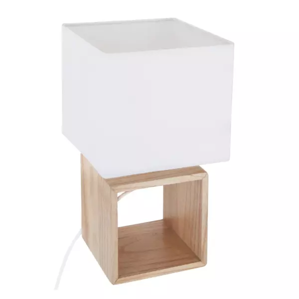 Lampe � poser en bois (H32 cm) Kara Blanche