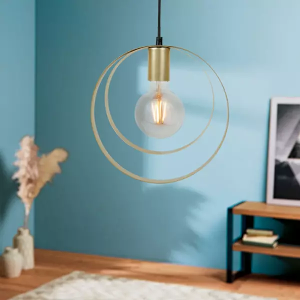 Lampadario a sospensione metallo (D25.5 cm) Saturne Oro